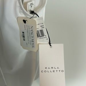 NWT Karla Colletto white one piece swimsuit size 8